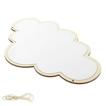 GOOHOCHY Hanging Wall Mirror Cloud Mirror Decor Wood Frame Wall Mirror for Home Bathroom Bedroom Entryway