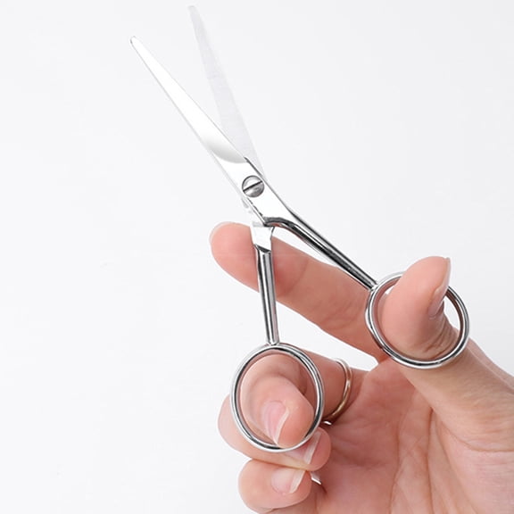 Niceauty Stainless Steel Trimming Scissors for Precise Beard Grooming at Home Silver