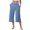 Blue, variant on Summer Plus Size Capris for Women Casual Loose Soft Solid Color Mid Waist Pants Trousers S-3XL,3XL,Black