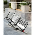 thumbnail image 4 of KFFKFF Folding Chair Rack, 100 lbs Capacity, Durable Chair Cart for Storing 10 Chairs, Versatile Metal Chair Storage Dolly with Rubber Wheels, Push-Style Chair Organizer, Matte Black, 4 of 9
