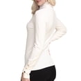 thumbnail image 3 of NINEXIS Women's Long Sleeve Turtle Neck Pullover Chic Soft Sweater with Sleeve Button, 3 of 4