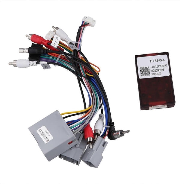 16pin Wiring Harness Adapter Canbus Decoder Android Radio Power Cable ...