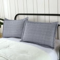 thumbnail image 4 of 2-Pack Gray Striped Long Pillowcases, Soft and Comfortable Bedding, Body Pillow Covers, 51x76cm, 4 of 8