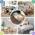thumbnail image 4 of Boho Bohemian Art Rectangle Tablecloth 60"x84",Waterproof Polyester Rectangle Table Cloth, Wipeable Spillproof Polyester Tablecloth for Dining, Camping, Indoor and Outdoor, 4 of 5