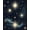Gold, Pattern 3, variant on Flatwoven High Traffic Area Rug, Celestial Night Sky with Crescent Moons and Star Clusters Design, Non Slip, Stain Resistant, Washable Area Rugs for Living Room, Bedroom(Silver, 2X3)