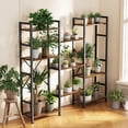 thumbnail image 4 of Amadwell 4 Tier Industrial Bookcase, Large Shelf Bookshelf, 11 Units Storage for Living Room, Brown, 4 of 9