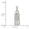 thumbnail image 2 of White Sterling Silver Charm Pendant 16 mm 5 Mezuzah, 2 of 3