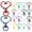 Multicolor, variant on 10Pcs Swivel Clasps Lanyard Snap Hooks Heart Shape Key Chain Clip Hook Ring