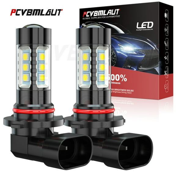 2 Pieces Bright White H10 9145 9005 LED 6000K for Fog Lights Running DRL Bulbs Replacement