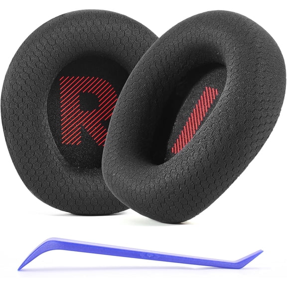 Mesh Fabric Ear Pads Replacement Ear Cushions Compatible with JBL Quantum 100/100X/100P/100M2 (Q100/Q100X/Q100P/Q100M2), Quantum 350 (Q350) Headphones (Black)