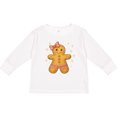 thumbnail image 3 of Inktastic Cute Gingerbread Girl with Pink Bow Christmas Boys or Girls Long Sleeve Toddler T-Shirt, 3 of 5