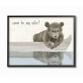 thumbnail image 4 of Stupell Industries Canoe Be Any Cuter Grey Blue and Off White Soft Baby Bear Framed Giclee Texturized Art by Daphne Polselli 16 x 20 Black, 4 of 5