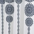 thumbnail image 4 of Blue Stripe Medallion Shower Curtain-Fabric Mandala Bohemian Damask Print Design, x 72, 72" x 72", 4 of 5