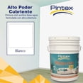 thumbnail image 2 of PINTEX Kit Pinta-me Pintura Vinil-Acrílica 19 L | Incluye Brocha, Mini Rodillo, Felpas, Masking Tape y Plastiprotector | Acabado Mate | Fácil Aplicación | Interiores y Exteriores | Blanco, 2 of 5