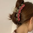 thumbnail image 4 of Necvior Small Hair Claw Cherry Hair Clamps Barrette Acrylic Material Head Grab Clip, 4 of 13