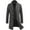 Black Plaid, variant on COOFANDY Men's Detachable Plaid Scarfs Wool Blend Coat - Notched Collar Single Breasted Pea Trench Overcoat