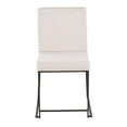 thumbnail image 4 of LumiSource Black Steel, Beige Fabric High Back Fuji Dining Chair - Set of 2, 4 of 8