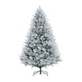 thumbnail image 5 of 7.5ft Frosted Christmas Tree with Lights, Christmas Tree Prelit with 3266 Branch Tips, 650 Warm Lights and Metal Stand by Homestock, 5 of 9