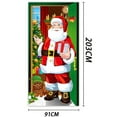 thumbnail image 3 of Christmas Front Door Decoration, Christmas Elastic Fabric Door Covers, Christmas Stretch Door Cover, Door Porch Covers for Home Party Holidays Decoration, 35x79 In, 3 of 7
