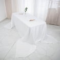 thumbnail image 3 of BalsaCircle White 90" x 156" Accordion Crinkle Taffeta Rectangular Tablecloth Reception, 3 of 8
