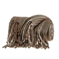 thumbnail image 2 of Parkland Collection Madras Transitional Brown 52" x 67" WOVEN HANDLOOM Throw, 2 of 5