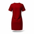 thumbnail image 6 of Hurxie Swimsuit Cover Ups for Women Short Sleeve Bathing Suit Coverup Casual Bikini Swimwear Beach Cover Up Dress Red,L, 6 of 7