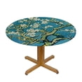 thumbnail image 3 of nygtbtfer Vintage Flower Painting Round Fitted Tablecloth Elastic Edge Oil-Proof Table Cover Stain-Resistant Table Cloth Fits Round Tables  54-58, 3 of 8