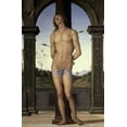thumbnail image 2 of Perugino, Pietro 22x32 Black Ornate Wood Framed with Double Matting Museum Art Print Titled - St. Sebastian, 2 of 4