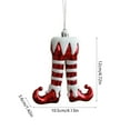 thumbnail image 3 of Festive Christmas Decorations - Assorted Character Ornaments with Hooks - Durable Plastic Tree/Window Pendants (4.7in, Red), 3 of 6