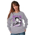thumbnail image 3 of Kanji Style Cartoon Bring on the Boop Women Plus Size Sweatshirt Brisco Brands 3X, 3 of 5
