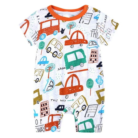 

2 Packs Kids Clothes Boys Print Baby Boys Clothes 12-18 Months Cartoon Baby Summer Jumpsuit Bunny Romper Adult Romper Toddler Outfit Boys Baptism Outfit Romper&Jumpsuit