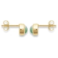 thumbnail image 5 of Mystigrey Serenity 18K Gold Plated Stud Earrings for Women Aventurine Green, 5 of 8