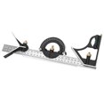 thumbnail image 3 of Protractor Measure Tool 300mm Stainless Steel Combination  Square, Angle Ruler, Woodworking For Outdoor Operation, 3 of 8