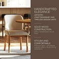 thumbnail image 2 of Open Box Maven Lane Gia Dining Chair, Refined Natural Finish w/ Slate Fabric, 2 of 6