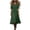 Army Green, variant on Womens Cotton Linen Midi Dress Half Sleeve Round Neck Tunic Dress Summer Solid Color Pleated Casual Dresses White XL