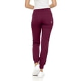 thumbnail image 5 of MediChic Women’s Premium Scrub Set – V-Neck Notch Scrub Top & 6-Pocket Jogger Scrub Pants, 4-Way Stretch, Medical Uniform Wine XS, 5 of 5