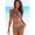 thumbnail image 3 of LASCANA Women's Leopard Cheetah Print Bandeau Bikini Swimsuit Top Bra Sizing, 3 of 6