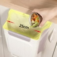 thumbnail image 3 of Kitchen foldable trash can wall-mounted household kitchen waste cabinet milk white 11L, 3 of 7