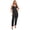 Black, variant on Women's Sleeveless Sequins Fringe Tassel Jumpsuit Latin Jazz Dance Retro 70s Party Wear Black XL