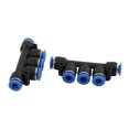 thumbnail image 2 of Conector rápido de aire neumático de 10 piezas, diámetro de 6 mm, 5 vías, conector de manguera, 2 of 3