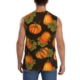 thumbnail image 4 of Pofeuu Orange Pumpkin Print Men's Muscle T-Shirt, Sleeveless, Muscle Tank, Classic Muscle Tee Top For Men Casual Sleeveless Muscle T-Shirt Trendy Clothes-XX-Large, 4 of 7