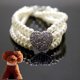 thumbnail image 3 of New Puppy Dog Choker Rhinestone Heart Four Rows Pearls Dogs Necklace Collar Shiny Cat Collar Jewellery Pet Supplies ShopWise Round, 3 of 10