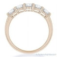 thumbnail image 2 of Round Brilliant Cut Charles & Colvard Moissanite 5-Stone Wedding Ring in 14k Rose Gold, 2 of 3