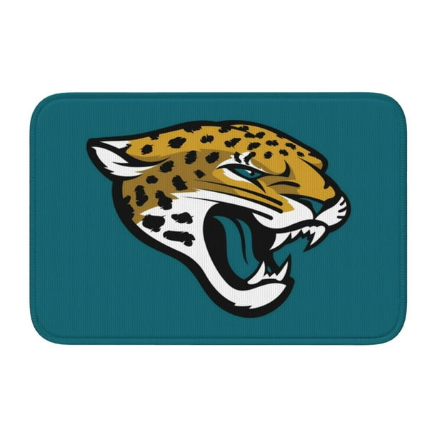 Felpudo multiusos con dobladillo de Jaguars para uso en interiores y exteriores. Reciba a sus invitados con una alfombra para el hogar, el dormitorio, el baño, la cocina y la decoración del piso.