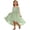 Green, variant on Girls' Off-the-Shoulder Chiffon High-Low Dress, Spaghetti Strap A-Line Formal Party Gown, Solid Color Junior Bridesmaid Sundress for Kids Ages 6-14(White/4-5 Years)