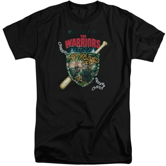Warriors Shield Adult Tall T-Shirt Black