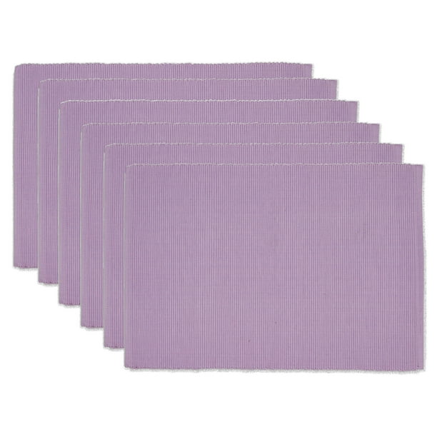 DII Pansy Purple Placemat (Set of 6), 19"x13", 100 Cotton Walmart