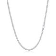 thumbnail image 1 of PROSTEEL Collar de cadena de plata de eslabones cubanos, collar de gargantilla de plata sólida 925 de 3 mm para mujeres y hombres, regalo de joyería de Navidad de Hip Hop, 20 pulgadas, 1 of 8