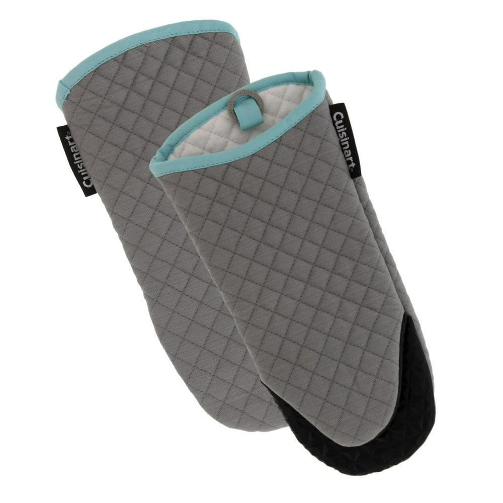 Cuisinart Silicone Oven Mitts, 2pk Heat Resistant Quilted Oven Gloves
