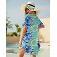 thumbnail image 4 of Vestido de playa con cuello en V y encaje Ekouaer con cuello en V, 4 of 5